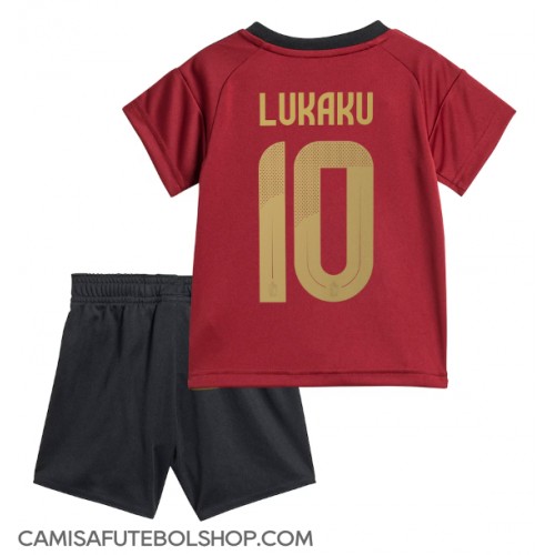 Camisa de time de futebol Bélgica Romelu Lukaku #10 Replicas 1º Equipamento Infantil Europeu 2024 Manga Curta (+ Calças curtas)